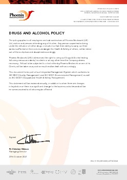 DRUGS AND ALCOHOL POLICY
